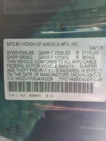 Photo 9 VIN: 1HGCV1F50JA162229 - HONDA ACCORD EXL 