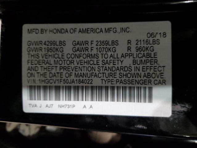 Photo 11 VIN: 1HGCV1F50JA184022 - HONDA ACCORD EXL 