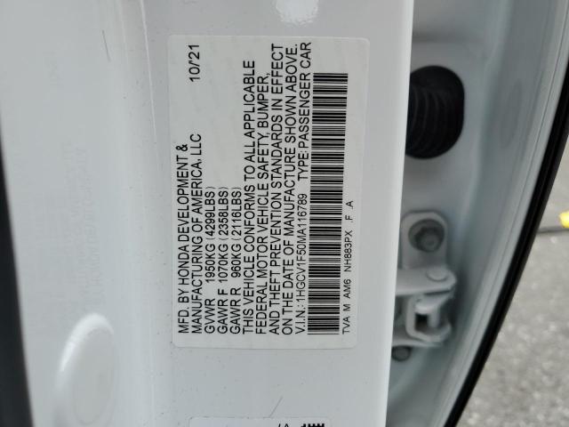 Photo 11 VIN: 1HGCV1F50MA116789 - HONDA ACCORD EXL 