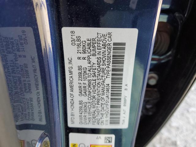 Photo 9 VIN: 1HGCV1F51JA134634 - HONDA ACCORD EXL 