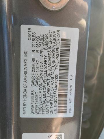 Photo 9 VIN: 1HGCV1F51JA140935 - HONDA ACCORD EXL 