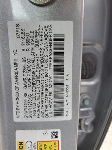 Photo 12 VIN: 1HGCV1F51JA217030 - HONDA ACCORD EXL 