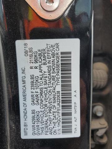 Photo 12 VIN: 1HGCV1F51JA220638 - HONDA ACCORD EXL 