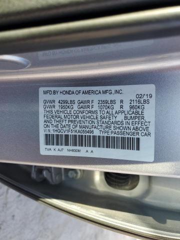 Photo 11 VIN: 1HGCV1F51KA055496 - HONDA ACCORD EXL 