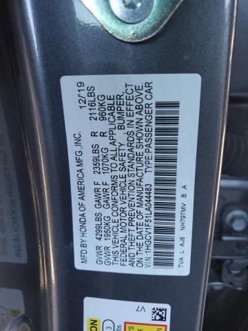 Photo 12 VIN: 1HGCV1F51LA044483 - HONDA ACCORD EXL 