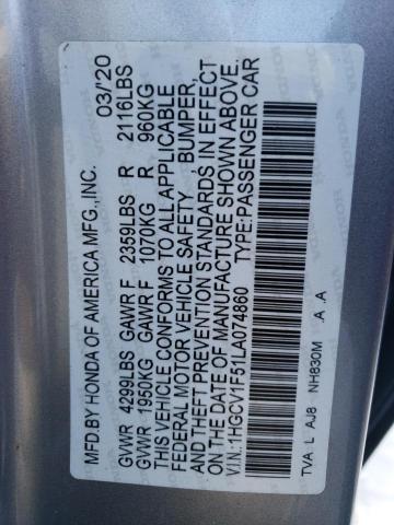 Photo 9 VIN: 1HGCV1F51LA074860 - HONDA ACCORD EXL 