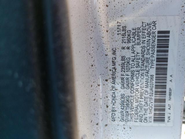 Photo 9 VIN: 1HGCV1F52JA037068 - HONDA ACCORD EXL 