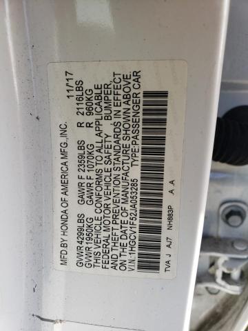 Photo 11 VIN: 1HGCV1F52JA053285 - HONDA ACCORD 