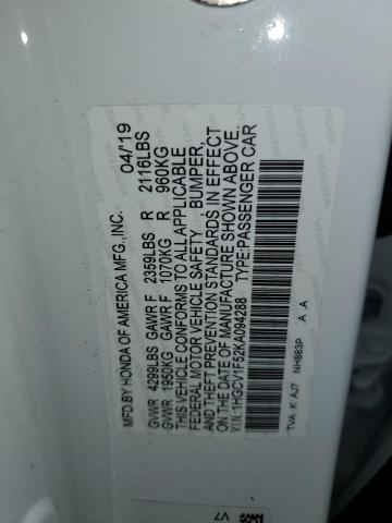 Photo 11 VIN: 1HGCV1F52KA094288 - HONDA ACCORD EXL 