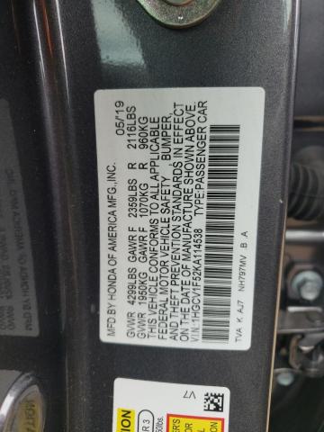 Photo 11 VIN: 1HGCV1F52KA114538 - HONDA ACCORD 