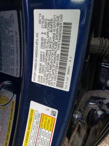 Photo 9 VIN: 1HGCV1F52KA116354 - HONDA ACCORD EXL 