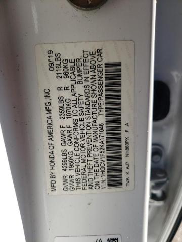 Photo 11 VIN: 1HGCV1F52KA171046 - HONDA ACCORD EXL 