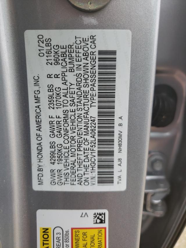 Photo 9 VIN: 1HGCV1F52LA062247 - HONDA ACCORD EXL 