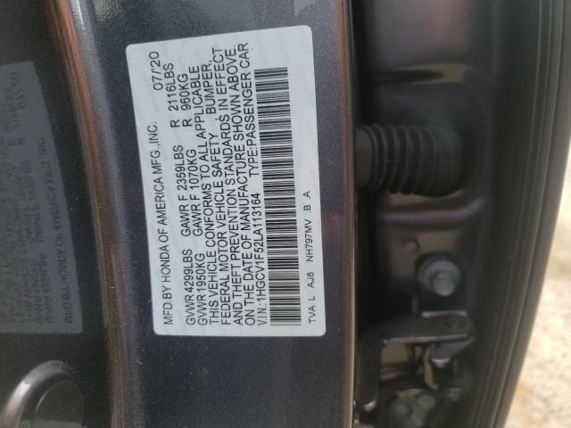 Photo 9 VIN: 1HGCV1F52LA113164 - HONDA ACCORD EXL 