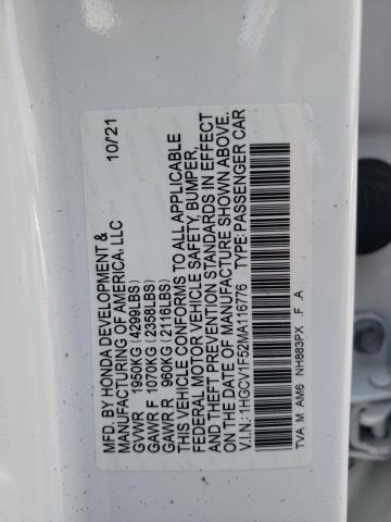 Photo 11 VIN: 1HGCV1F52MA116776 - HONDA ACCORD 