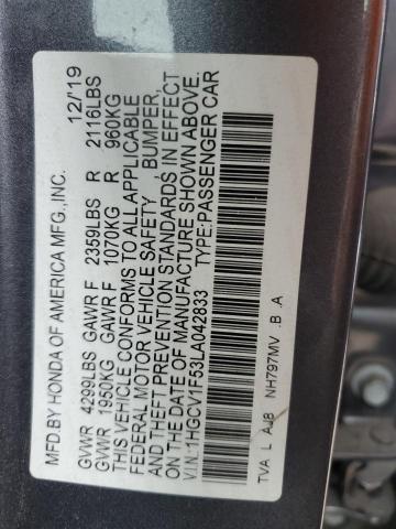 Photo 11 VIN: 1HGCV1F53LA042833 - HONDA ACCORD 