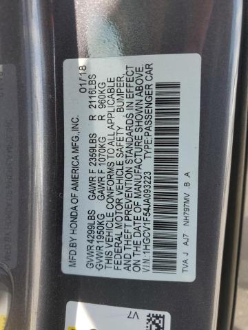 Photo 11 VIN: 1HGCV1F54JA093223 - HONDA ACCORD EXL 