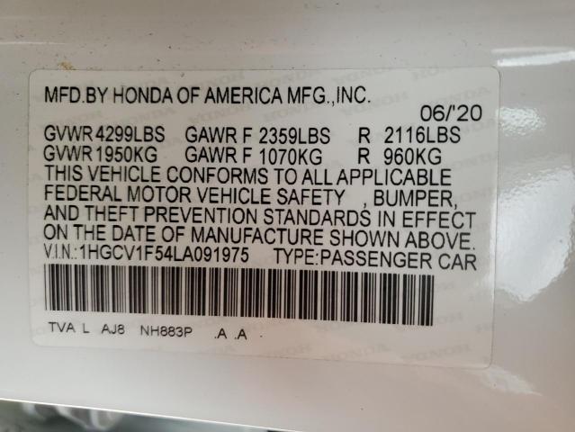 Photo 11 VIN: 1HGCV1F54LA091975 - HONDA ACCORD SEDAN 