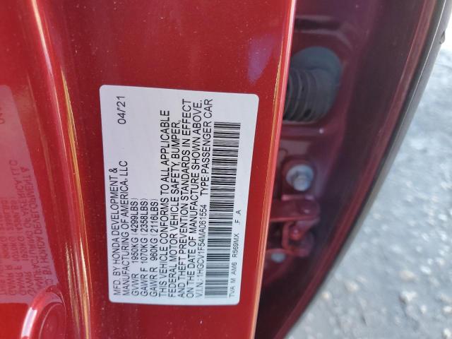 Photo 11 VIN: 1HGCV1F54MA061554 - HONDA ACCORD EXL 