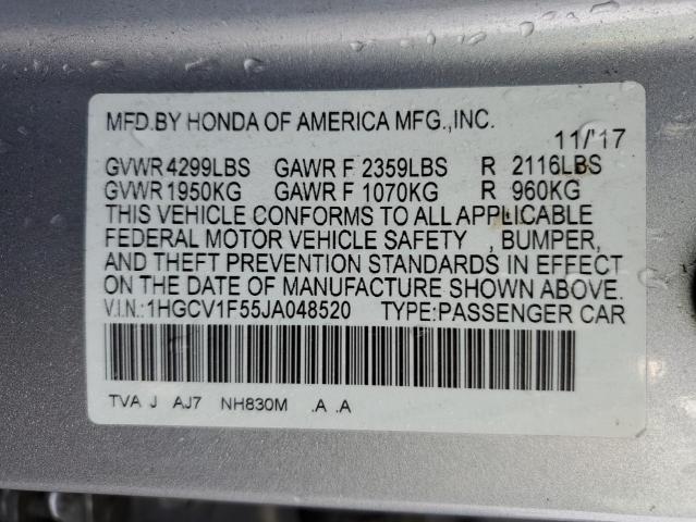 Photo 11 VIN: 1HGCV1F55JA048520 - HONDA ACCORD EXL 