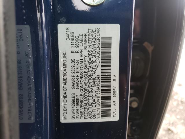 Photo 9 VIN: 1HGCV1F55JA162243 - HONDA ACCORD EXL 