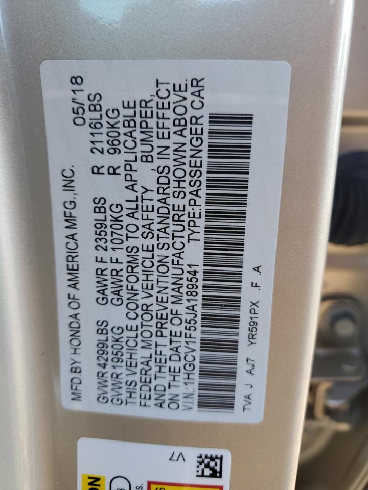 Photo 11 VIN: 1HGCV1F55JA189541 - HONDA ACCORD 