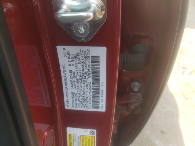 Photo 9 VIN: 1HGCV1F55JA192293 - HONDA ACCORD EXL 