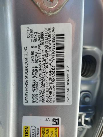 Photo 9 VIN: 1HGCV1F55KA097332 - HONDA ACCORD EXL 