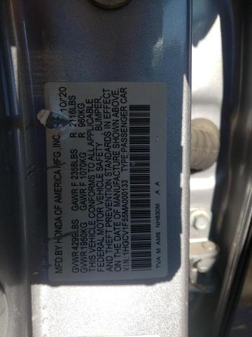 Photo 11 VIN: 1HGCV1F55MA000133 - HONDA ACCORD 