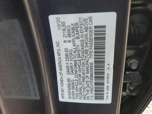 Photo 11 VIN: 1HGCV1F55MA006935 - HONDA ACCORD 