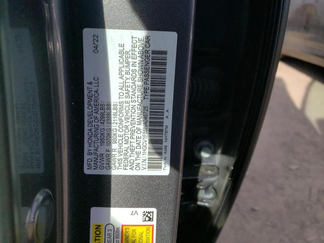 Photo 11 VIN: 1HGCV1F55NA046725 - HONDA ACCORD EXL 