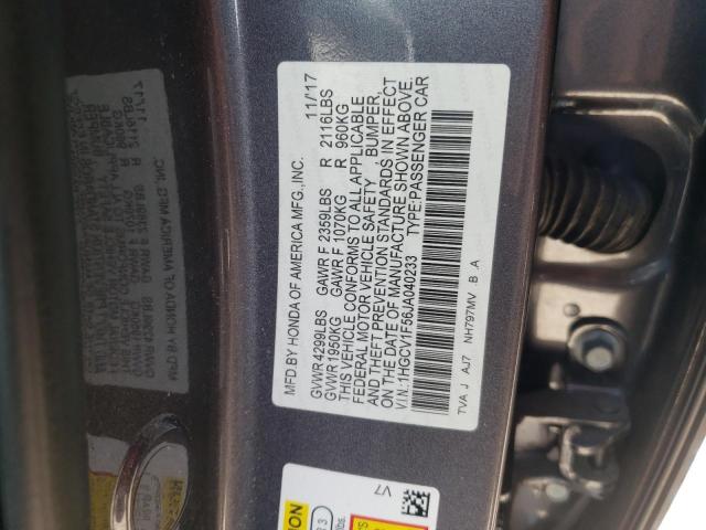 Photo 11 VIN: 1HGCV1F56JA040233 - HONDA ACCORD 