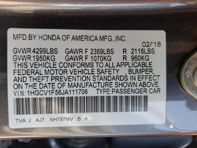 Photo 11 VIN: 1HGCV1F56JA111706 - HONDA ACCORD 