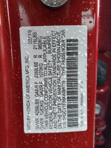 Photo 11 VIN: 1HGCV1F56KA066719 - HONDA ACCORD EXL 