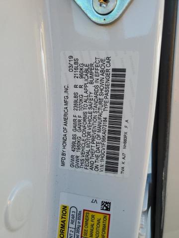 Photo 12 VIN: 1HGCV1F56KA073184 - HONDA ACCORD EXL 