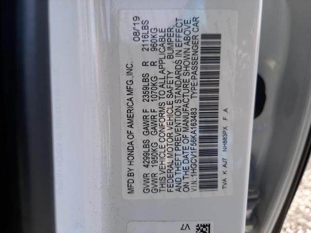 Photo 11 VIN: 1HGCV1F56KA163483 - HONDA ACCORD EXL 