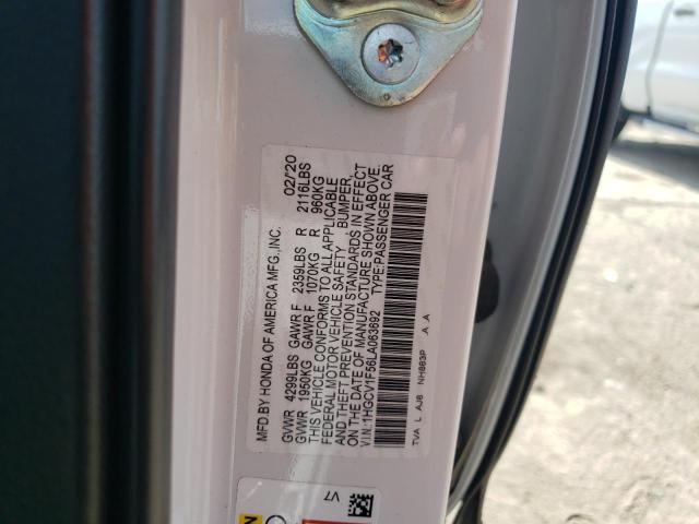 Photo 11 VIN: 1HGCV1F56LA063692 - HONDA ACCORD EXL 