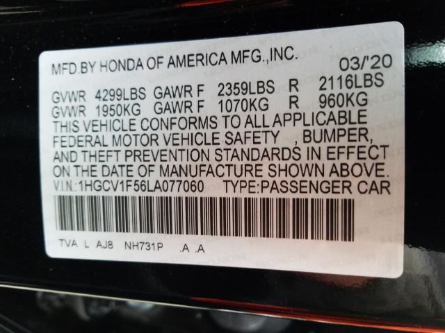 Photo 9 VIN: 1HGCV1F56LA077060 - HONDA ACCORD EXL 