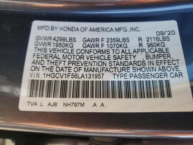 Photo 9 VIN: 1HGCV1F56LA131957 - HONDA ACCORD EXL 