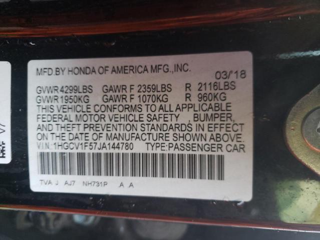 Photo 9 VIN: 1HGCV1F57JA144780 - HONDA ACCORD EXL 