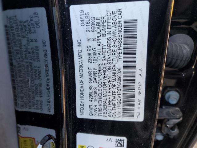 Photo 11 VIN: 1HGCV1F57KA090026 - HONDA ACCORD 