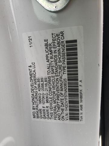 Photo 11 VIN: 1HGCV1F57NA008025 - HONDA ACCORD EXL 