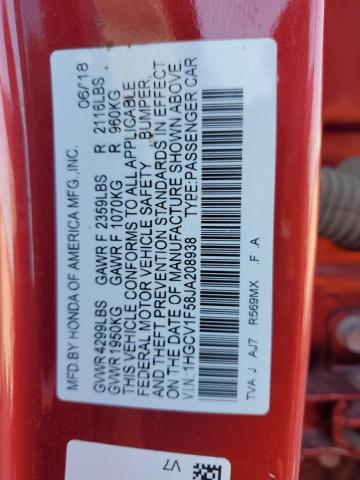 Photo 12 VIN: 1HGCV1F58JA208938 - HONDA ACCORD EXL 