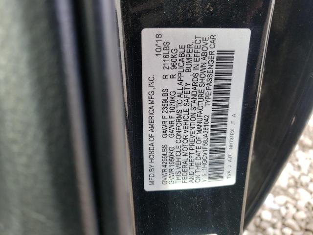 Photo 12 VIN: 1HGCV1F58JA261042 - HONDA ACCORD EXL 