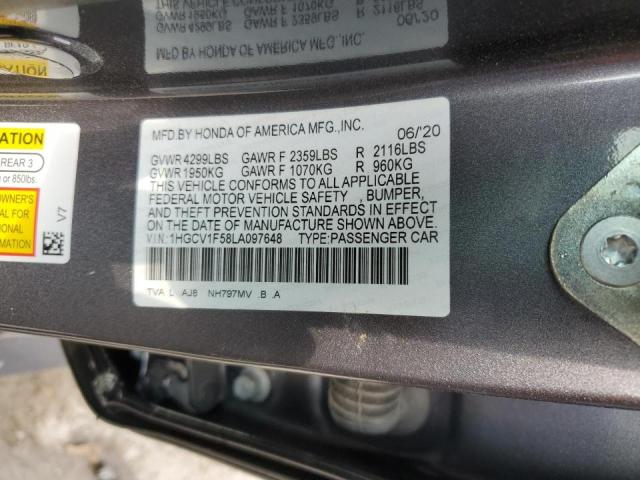 Photo 11 VIN: 1HGCV1F58LA097648 - HONDA ACCORD 