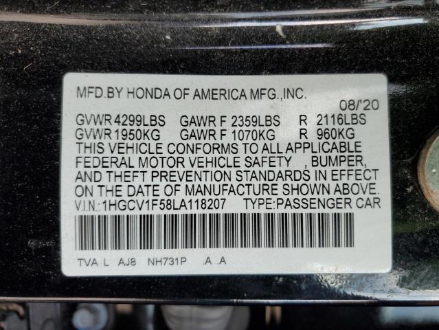 Photo 9 VIN: 1HGCV1F58LA118207 - HONDA ACCORD EXL 