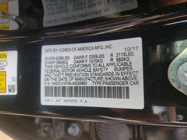 Photo 9 VIN: 1HGCV1F59JA020963 - HONDA ACCORD EXL 