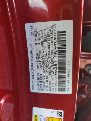 Photo 11 VIN: 1HGCV1F59JA085814 - HONDA ACCORD 