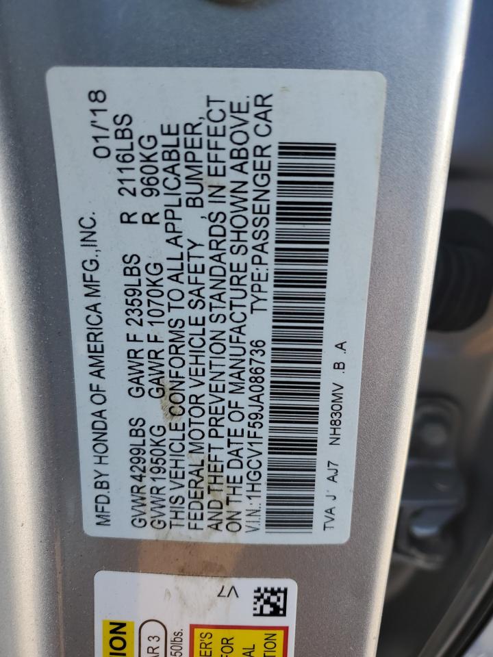 Photo 11 VIN: 1HGCV1F59JA086736 - HONDA ACCORD 