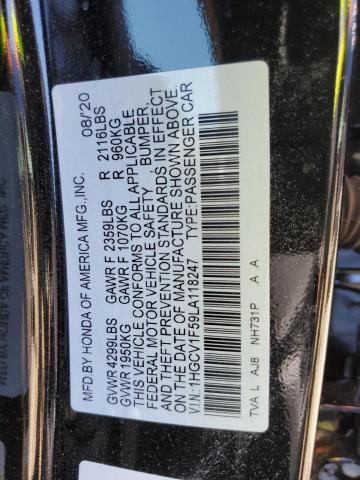 Photo 11 VIN: 1HGCV1F59LA118247 - HONDA ACCORD EXL 